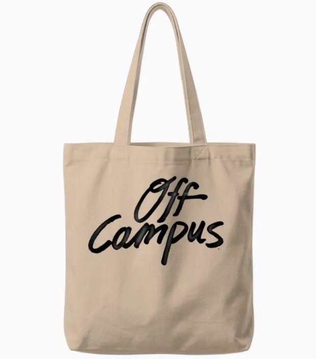 Außerhalb Des Campus - Logo Tote Bags in Natural