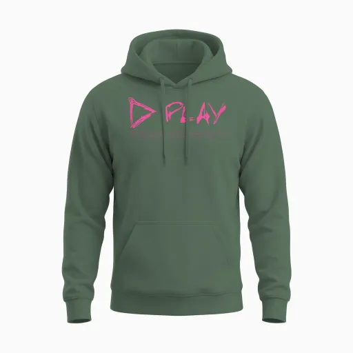 Ed Sheeran Official Amazon Exclusive Play Mantra Unisex Hoodie in Military Green