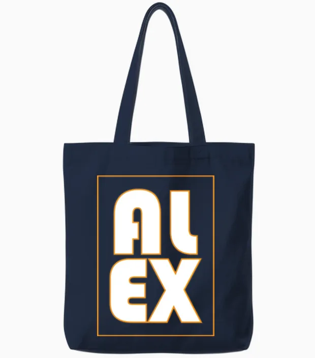 Alex Retro Tote Bags in Navy