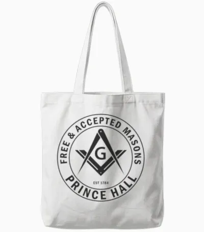 Masonic Prince Hall F & Am Masons Stealth Freemaso Tote Bags - White