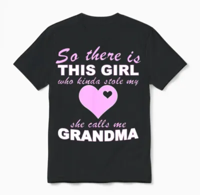 Grandma Granddaughter Unisex T-Shirt - Black