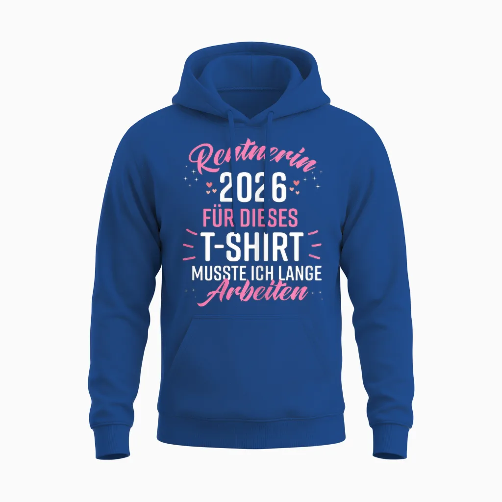 Retirement 2026 Retirement Pension Decoration Pensioner 2026 Unisex Hoodie in Royal
