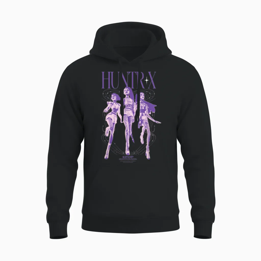 Kpop Demon Hunters Huntrix World Tour Unisex Hoodie in Black
