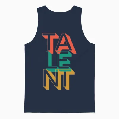 Retro Talent Unisex Tank Top - Navy