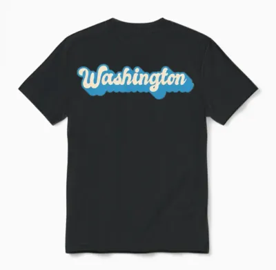 Washington Retro Unisex T-Shirt - Black