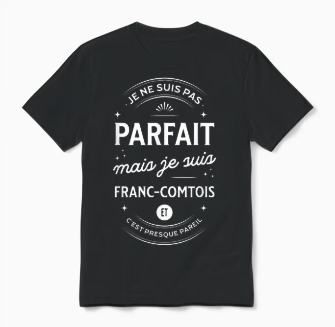 Franc-Comtois Gift Idea Humour Franche-Comté France T-Shirt, Black, S Unisex T-Shirt in Black