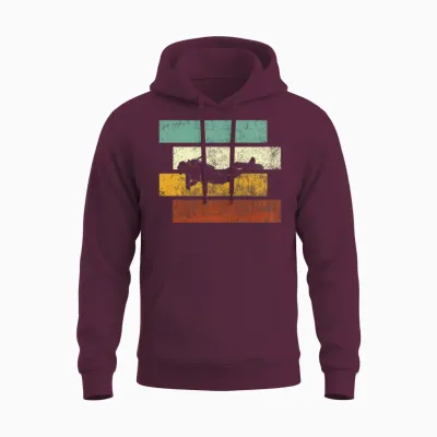 Diving Retro Unisex Hoodie - Maroon