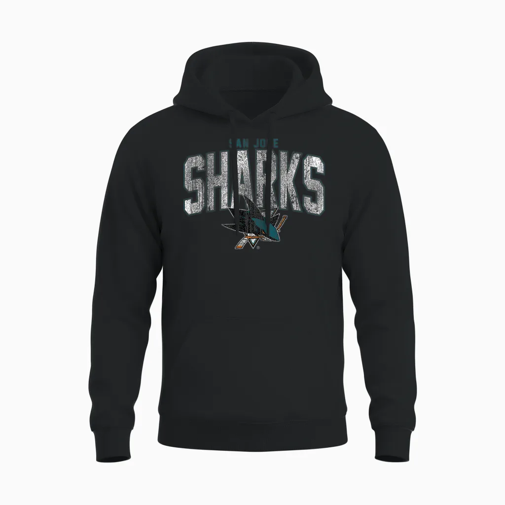 San Jose Sharks Nhl-Hockey Mit Vintage-Logo Unisex Hoodie in Black