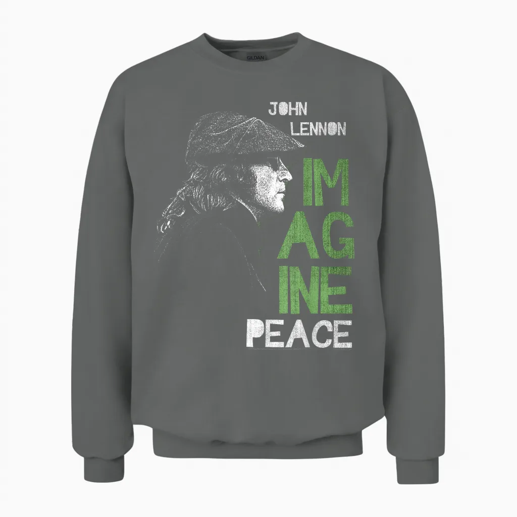John Lennon Peacemaker Singer Rock World Unisex Sweatshirt in Graphite Heather