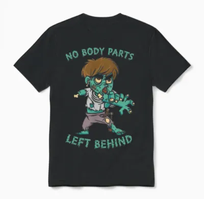 Zombie Funny Unisex T-Shirt - Black