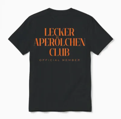 Lecker-Aperölchen-Club | Official Member Spritz Backprint Unisex T-Shirt - Black