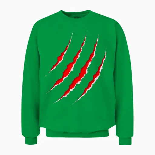 1 2 Claw Scratch Unisex Sweatshirt - Irish Green
