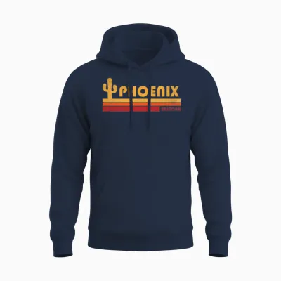 Retro Phoenix Arizona Unisex Hoodie - Navy