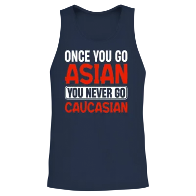 Funny Asian Pride Unisex Tank Top - Navy