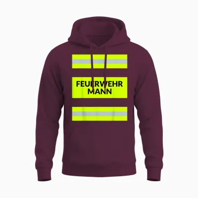 Feuerwehr Feuerwehrmann Kostüm Karneval Fasching Beruf Unisex Hoodie - Maroon