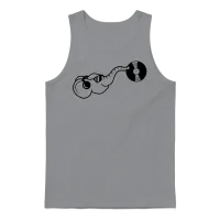 Head Disco Sunglasses Cool Plate Hang Up Club Dj P Unisex Tank Top - Sport Grey – 1