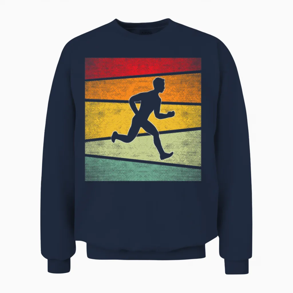 Jogging Retro - Running Unisex Sweatshirt in Navy