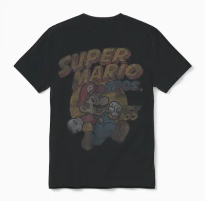 Super Mario Bros. Since '85 Vintage Unisex T-Shirt - Black