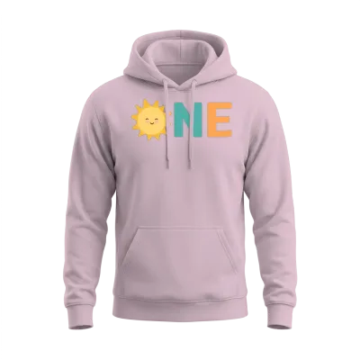 1st Birthday Unisex Hoodie - Light Pink