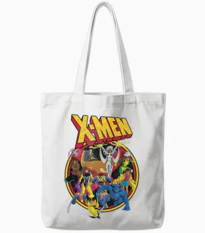Marvel X-Men Animated Series Retro 90s Tote Bags - White