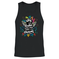 Stay Positive, Work Hard to Make It Happen Unisex Tank Top - Black – 2