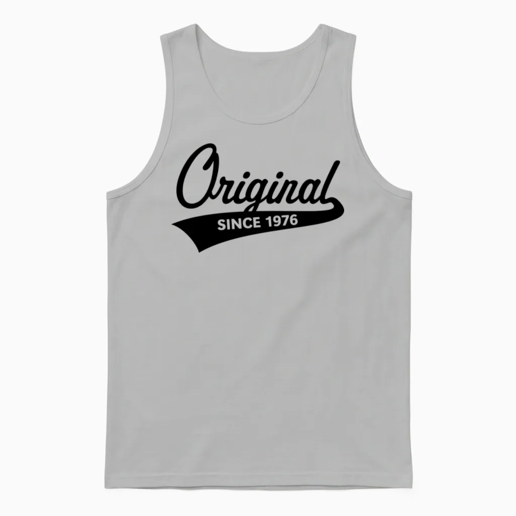 Original Since 1976 (year of Birth, Birthday / B) Unisex Tank Top in Ash