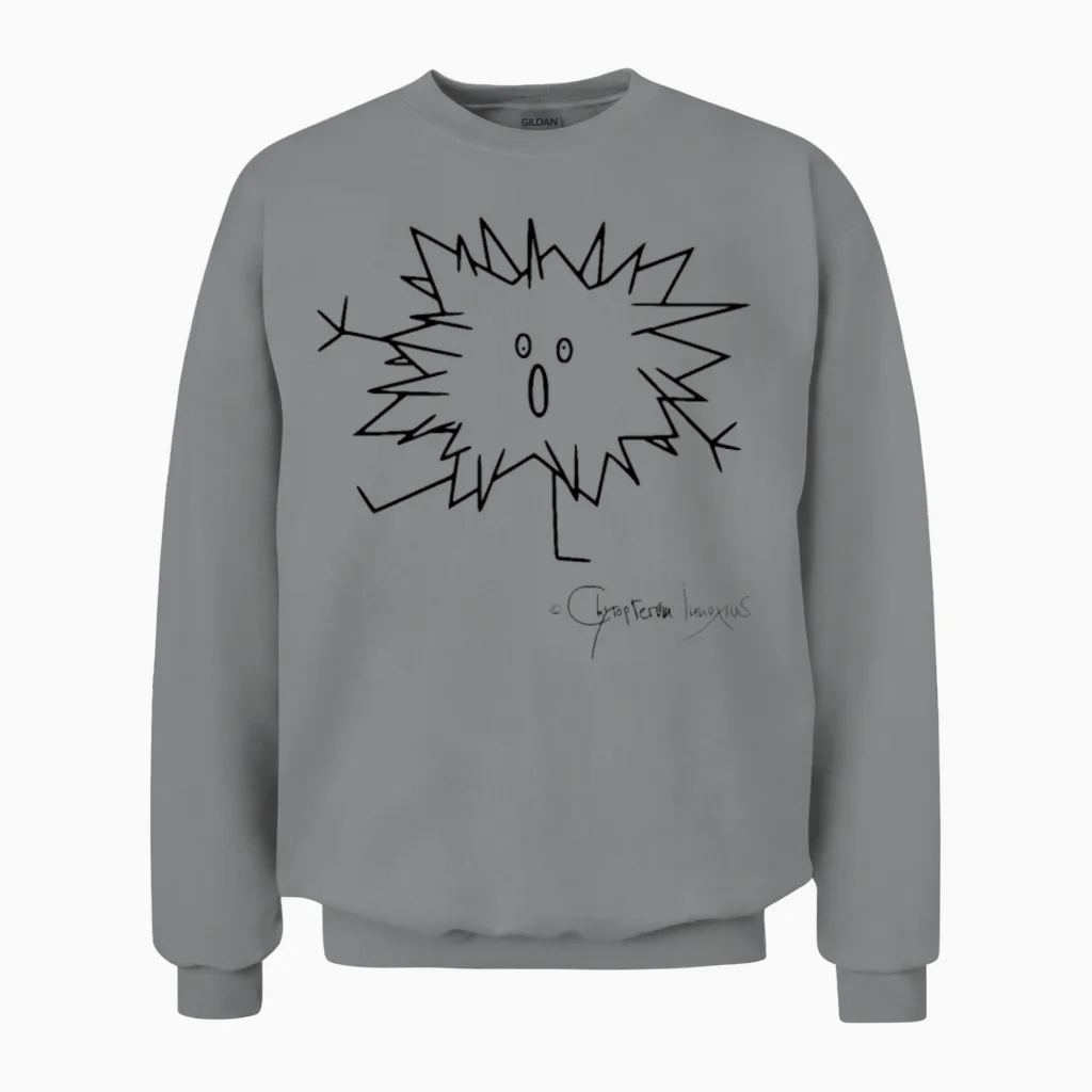 Woolly Beastie Spiky - Bestiolus Spinosus Unisex Sweatshirt in Sport Grey