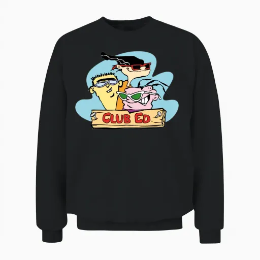 Ed, Edd N' Eddy Club Ed Unisex Sweatshirt in Black