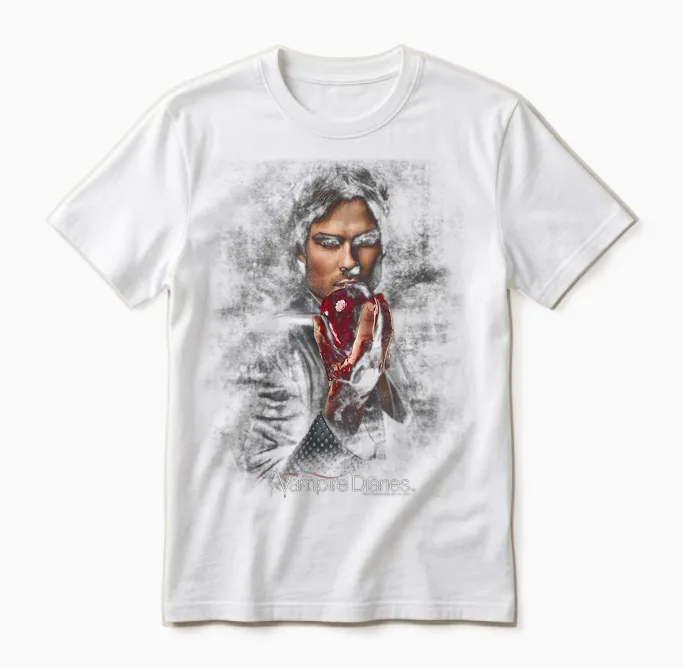 The Vampire Diaries Damon Fruit Unisex T-Shirt in White