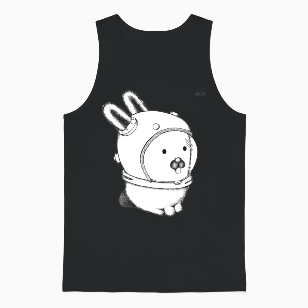 Glenda, Space Bunny, Plan 9 Easter Gift Unisex Tank Top in Black