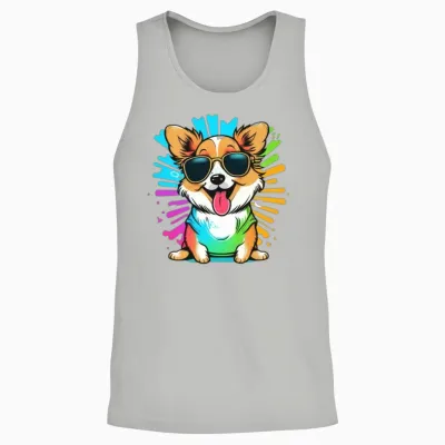 Dog Unisex Tank Top - Ash
