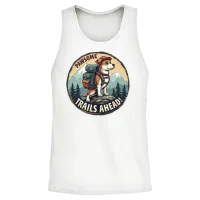 Hiking Buddies - Dog Lover Design Unisex Tank Top - White – 2