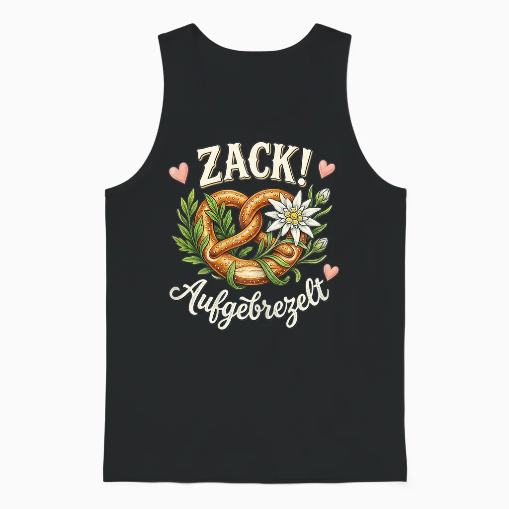 Ersatz Dirndl Shirt Lustig Trachtenshirt Damen Trachten Unisex Tank Top in Black