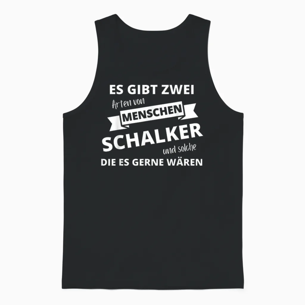 Schalker Gelesenkirchen T-Shirt with Two Types of People Unisex Tank Top in Black
