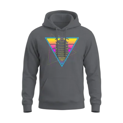 Isopods Retro Vaporwave Unisex Hoodie - Charcoal