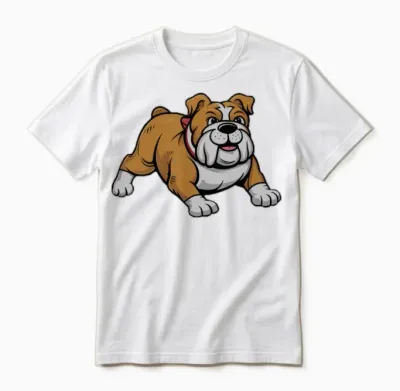 Funny English Bulldog Unisex T-Shirt - White