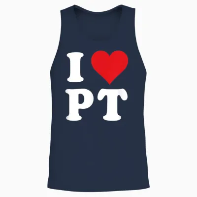 I Love Pt Initials I Heart P.t. First Last Name P T Unisex Tank Top - Navy