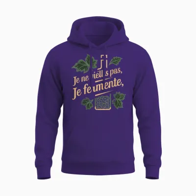 Je Ne Vieillis Pas Je Fermente Cadeau Vigneron Humour Vin Unisex Hoodie - Purple