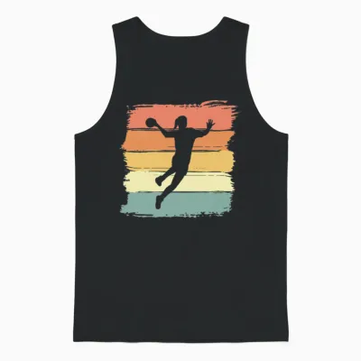 Handball Woman Retro Unisex Tank Top - Black