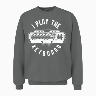 Keyboard Humorous Computer Science Gaming Unisex Sweatshirt - Graphite Heather