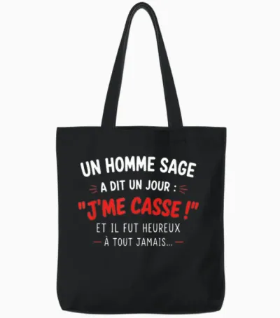 Je Me Casse Idée Départ Collègue De Travaille Homme Humour Tote Bags - Black