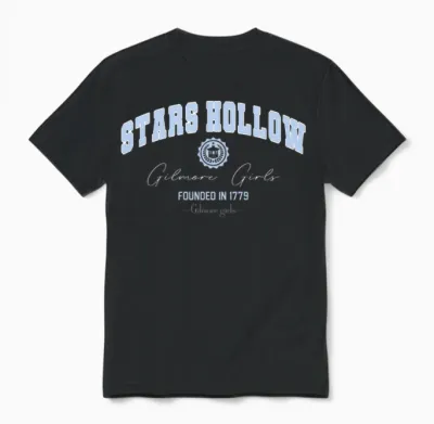 Kinder Gilmore Girls Star Hollow Unisex T-Shirt - Black
