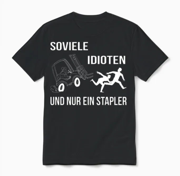 Warehouse Worker Forklift Operator Unisex T-Shirt in Black