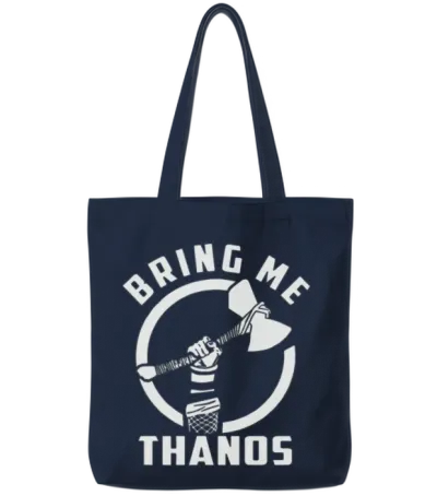 Bring Me Thanos Stormbreaker Black and White Tote Bags - Navy
