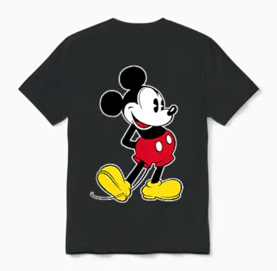 Disney Mickey Mouse Classic Small Pose Unisex T-Shirt - Black