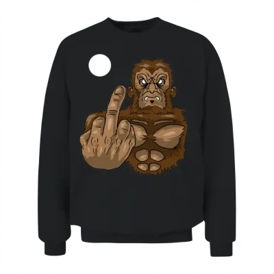 Bigfoot Sasquatch Animal Cryptid Monster Yeti Gift Unisex Sweatshirt - Black