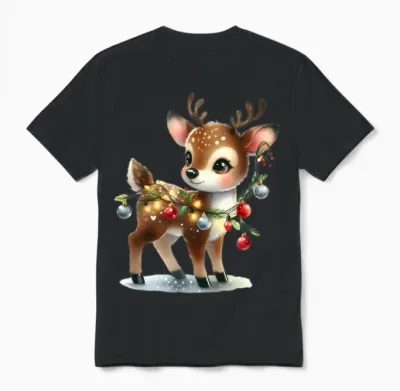 Merry Christmas, Christmas Retro Unisex T-Shirt - Black
