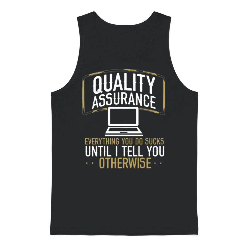 Qa Engineering Code Testing Quality Assurance Unisex Tank Top - Black