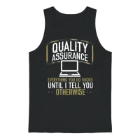 Qa Engineering Code Testing Quality Assurance Unisex Tank Top - Black – 1