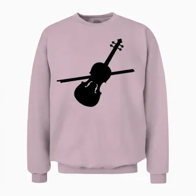 Violin Unisex Sweatshirt - Light Pink